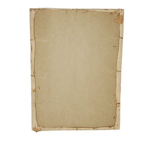 Vtg Colonial Amish Cross Stitch Sampler Sitting Area Fireplace Horse Carriage - Picture 3 of 3